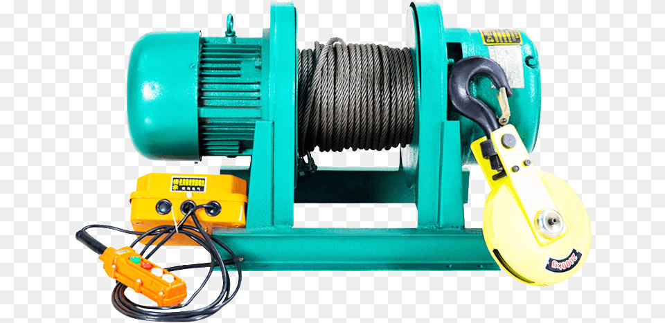 Straight Line Electric Winch, Machine, Device, Grass, Lawn Free Png Download
