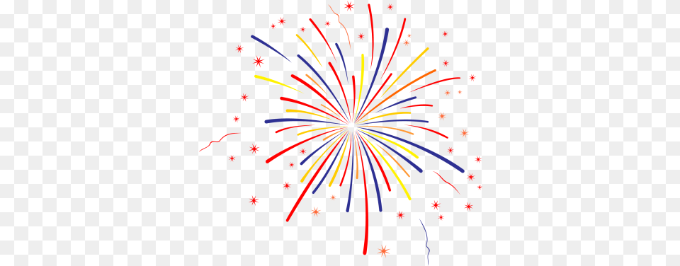 Straight Lined Yellow Blue Red Fireworks Fireworks Free Png Download