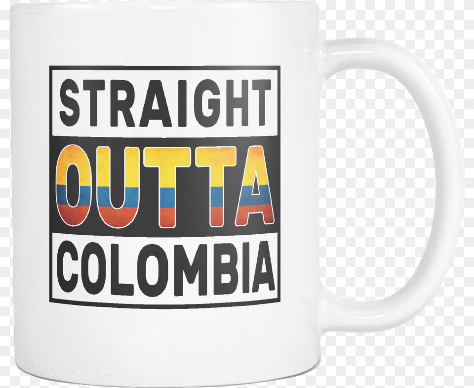 Straight Outta Colombia Mug, Cup, Beverage, Coffee, Coffee Cup Png