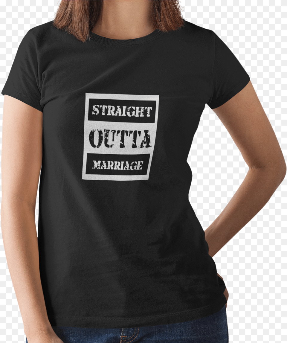 Straight Outta Marriage Divorce Design Birthday Queen With Crown On Shirt, Clothing, T-shirt, Jeans, Pants Free Png Download