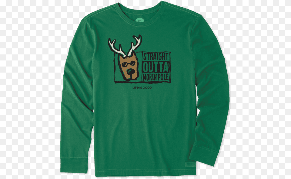 Straight Outta North Pole Long Sleeve Crusher Sweatshirt, Clothing, Long Sleeve, T-shirt, Knitwear Free Png Download