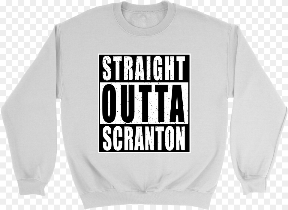 Straight Outta Scranton Sticker, T-shirt, Clothing, Knitwear, Long Sleeve Free Png Download