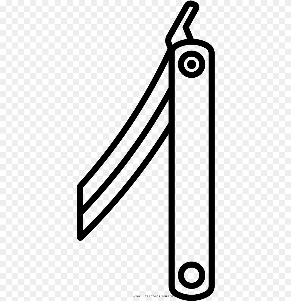 Straight Razor Blade Coloring, Gray Free Transparent Png