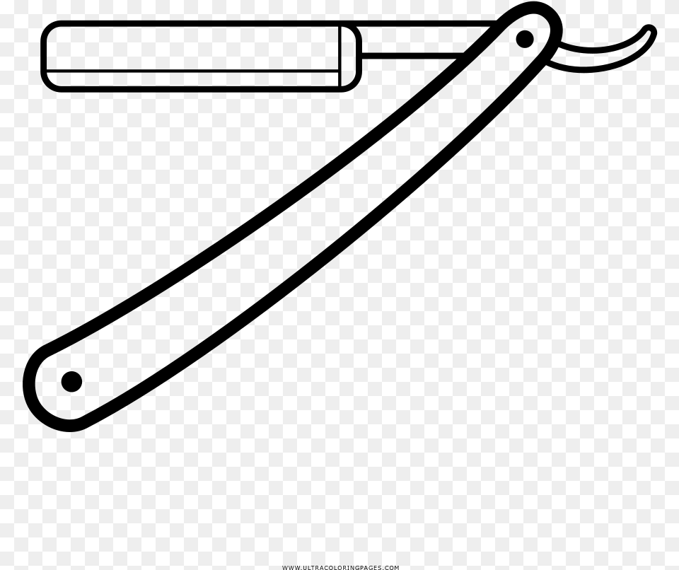 Straight Razor Coloring, Gray Png