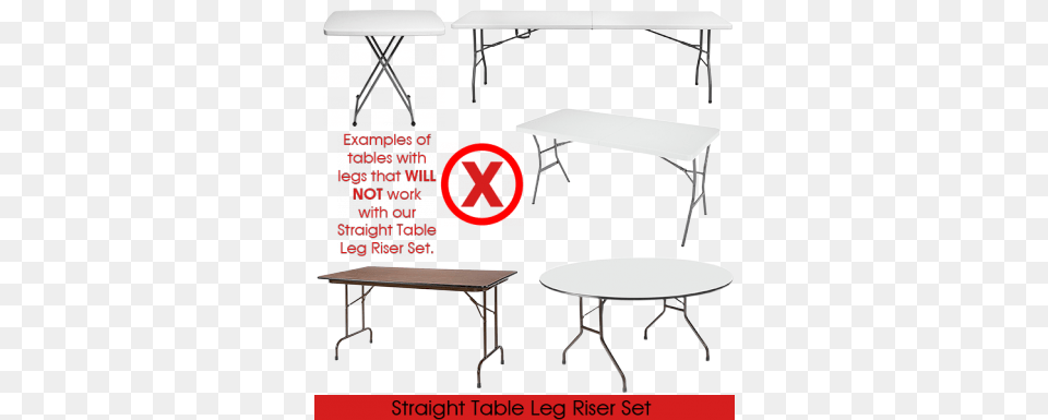 Straight Table Leg Risers Do Not Work With Tables That Laminate Folding Table 48 X 24quot Uline H, Coffee Table, Desk, Dining Table, Furniture Png