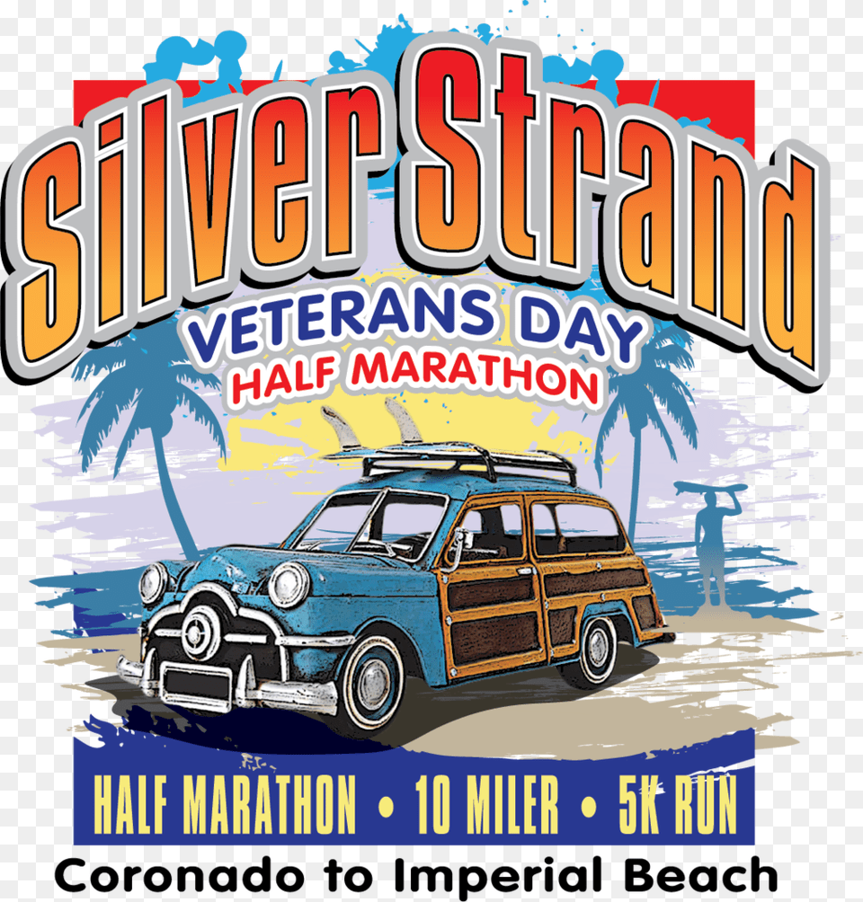Strandvday Eventlogo Silver Strand Half Marathon 2017, Advertisement, Car, Poster, Transportation Png Image