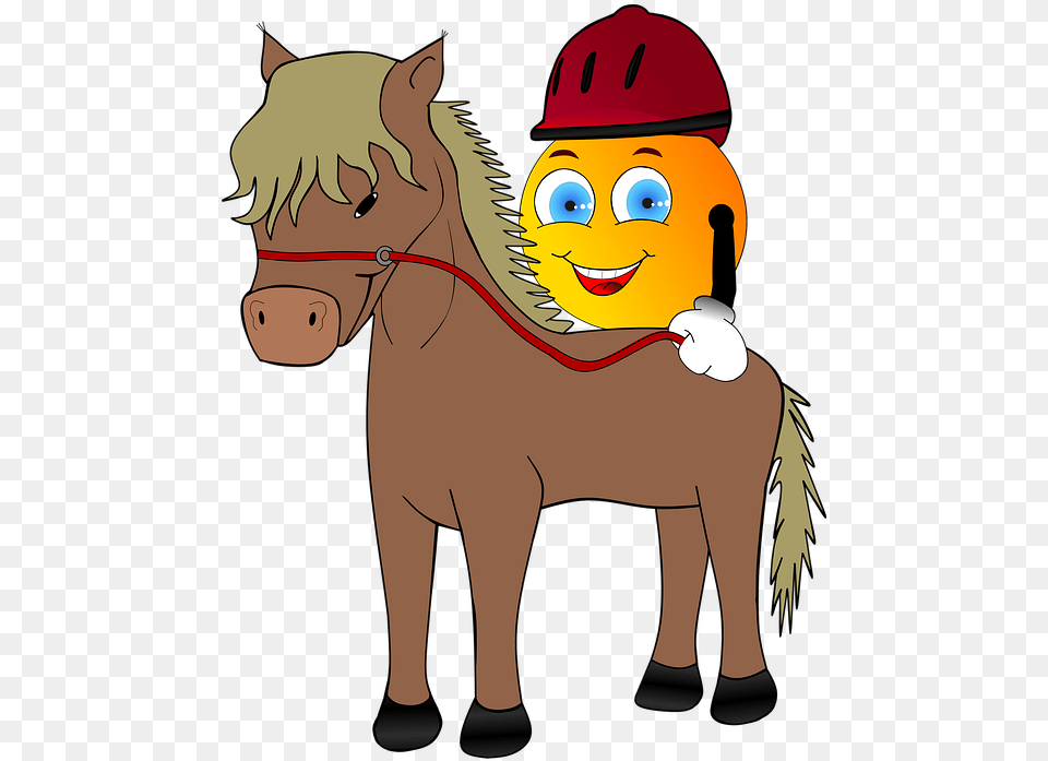 Strange Reiter Equestrian Helmet Horse Pony Ride Cartoon, Baby, Face, Head, Person Png Image