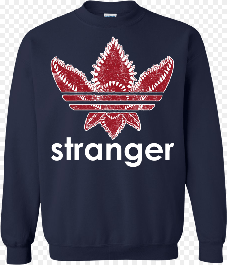 Stranger Things Adidas Logo Shirt Get A Lesbian For Christmas, Clothing, Hoodie, Knitwear, Sweater Png Image