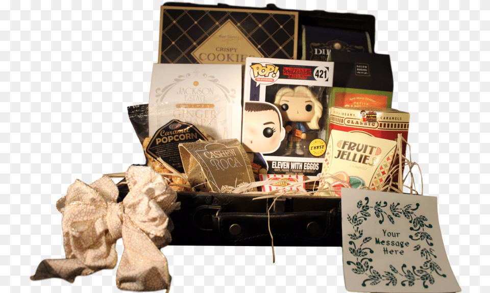 Stranger Things Gift Basket, Accessories, Bag, Handbag, Person Png