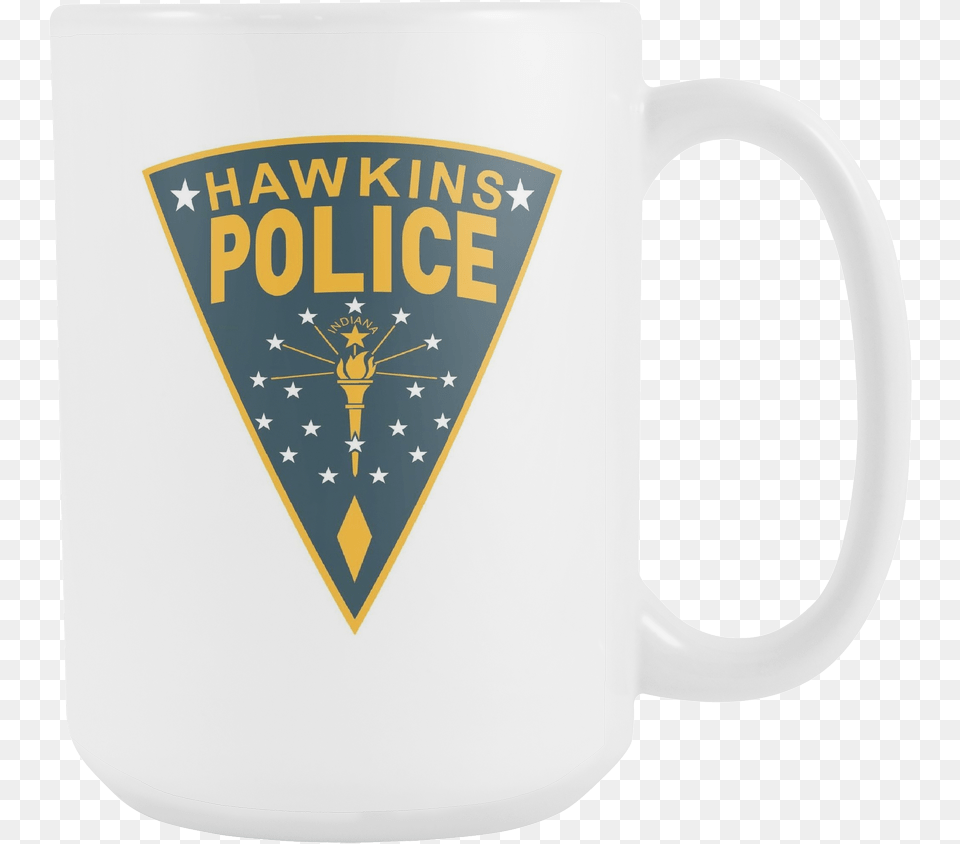 Stranger Things Inspired Quothawkins Police Beer Stein, Cup, Beverage, Coffee, Coffee Cup Png