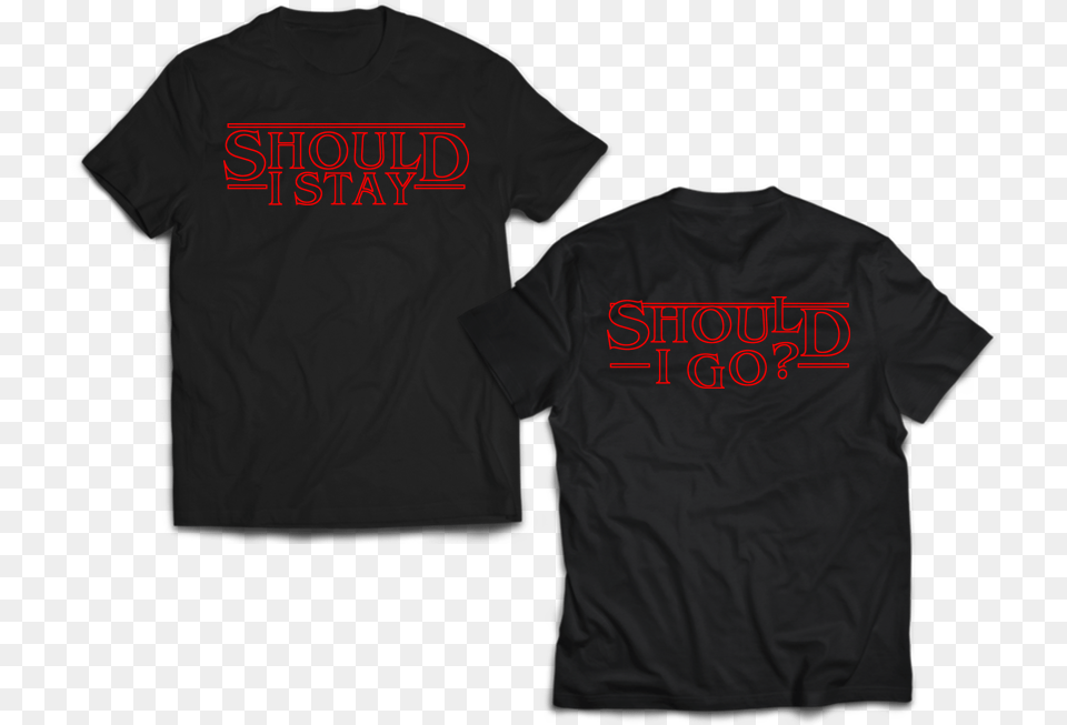 Stranger Things Stay Or Go Ver Wftda Official Shirt, Clothing, T-shirt Free Png Download