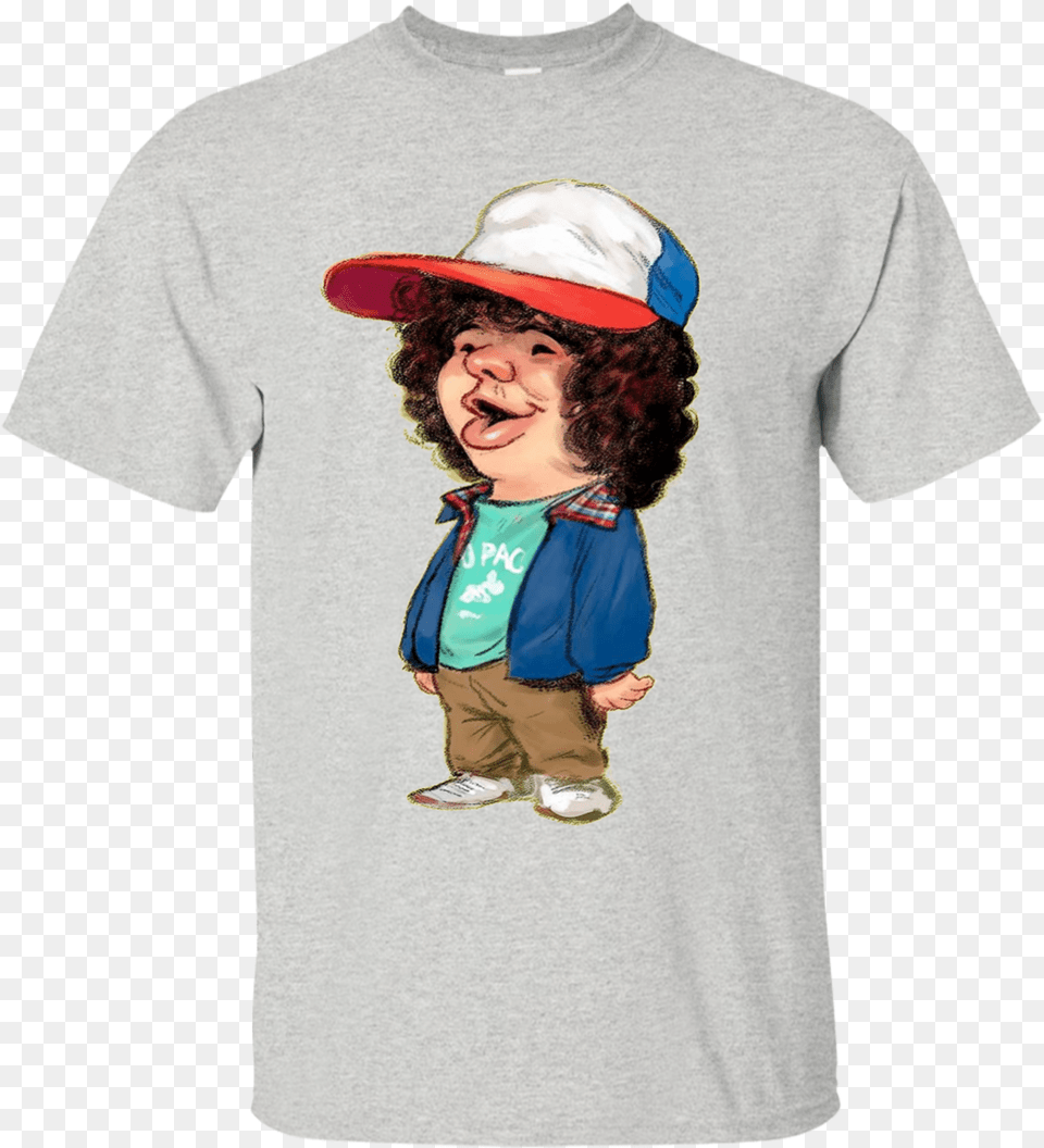 Stranger Things T Shirt Dustin, T-shirt, Clothing, Hat, Baseball Cap Free Png