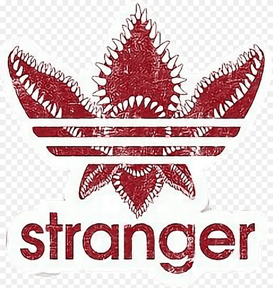 Strangerthings Moster Adidas Logo Brand Freetoedit Stranger Things Demogorgon Adidas, Sticker, Animal, Fish, Sea Life Free Png