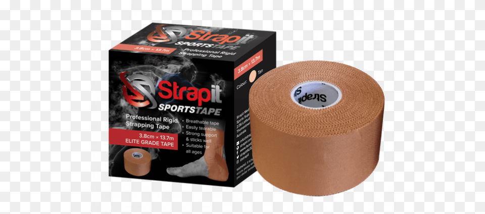 Strapit 38mm Professional Sports Strapping Tape Brown Strapping Tape, Adult, Male, Man, Person Png