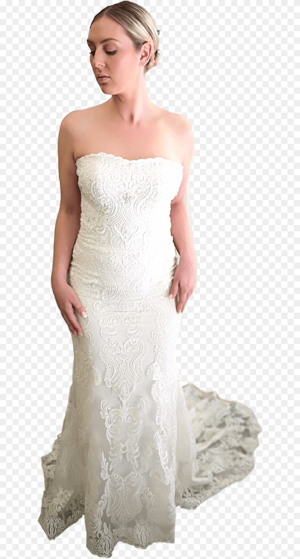 Strapless Sheath Wedding Gown, Formal Wear, Wedding Gown, Clothing, Dress Free Png