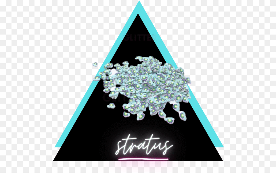 Stratus Rainbow Cloud Fimo Clay Slice Dot, Triangle Free Png Download