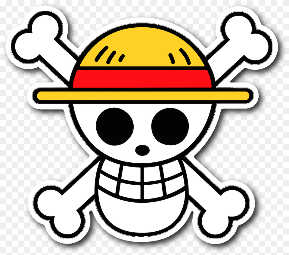 Straw Hat Pirates Luffy Symbol Sticker Logo One Piece, Ammunition, Grenade, Weapon Png Image