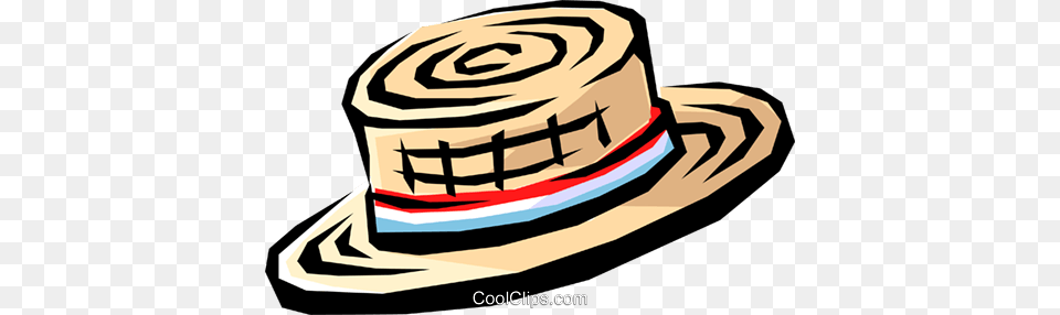 Straw Hat Royalty Vector Clip Art Illustration, Clothing, Sun Hat Free Png