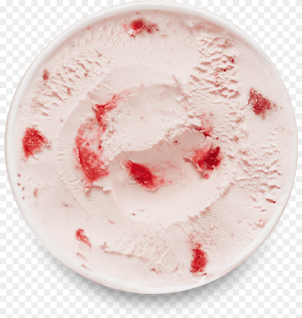 Strawberries And Cream Haagen Dazs Strawberry And Cream, Dessert, Food, Ice Cream, Plate Free Transparent Png