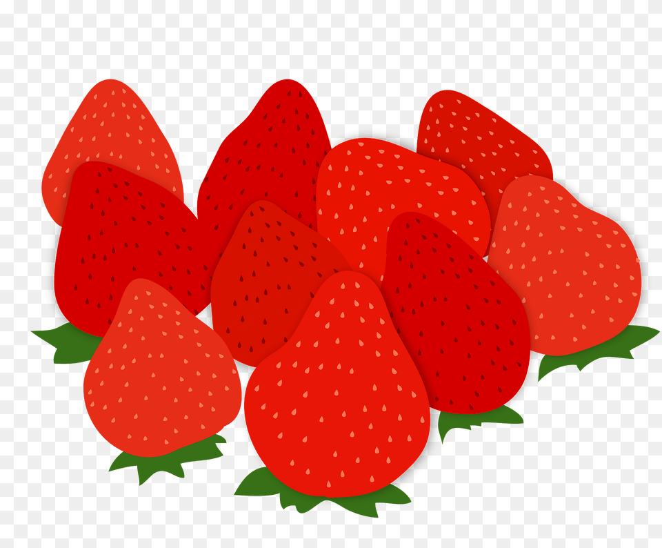Strawberries Clipart, Berry, Food, Fruit, Plant Free Png