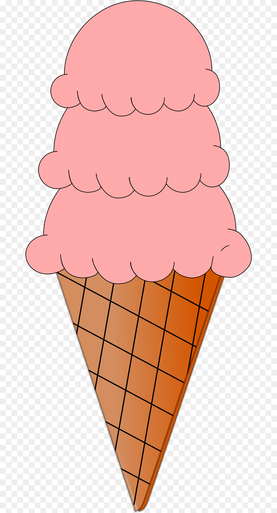 Strawberries Clipart Ice Cream Cone Ice Cream Cone Animated, Dessert, Food, Ice Cream, Person Png Image