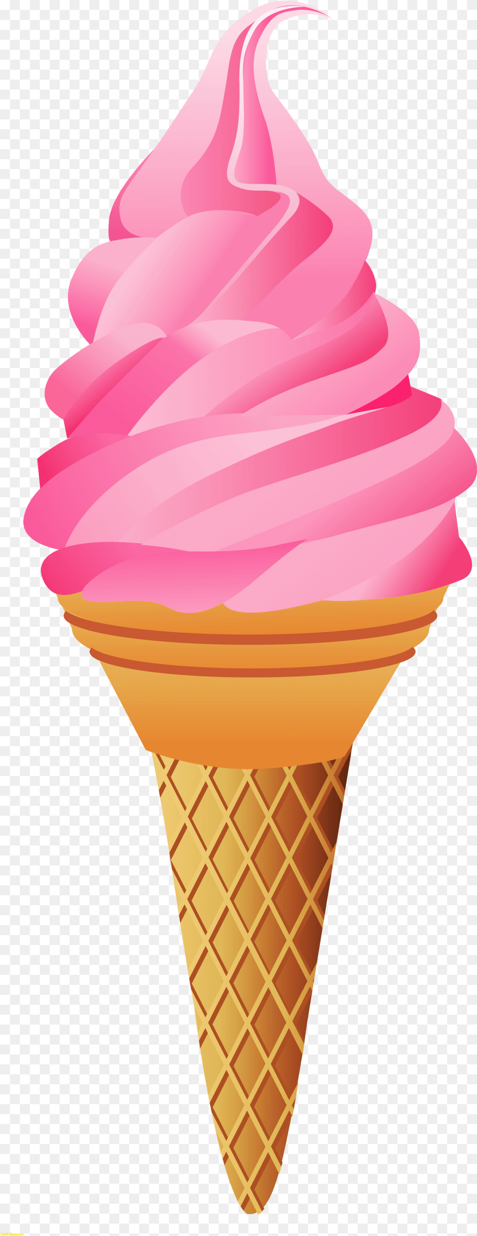 Strawberries Clipart Ice Cream Cone Transparent Background Ice Cream, Dessert, Food, Ice Cream, Soft Serve Ice Cream Free Png Download