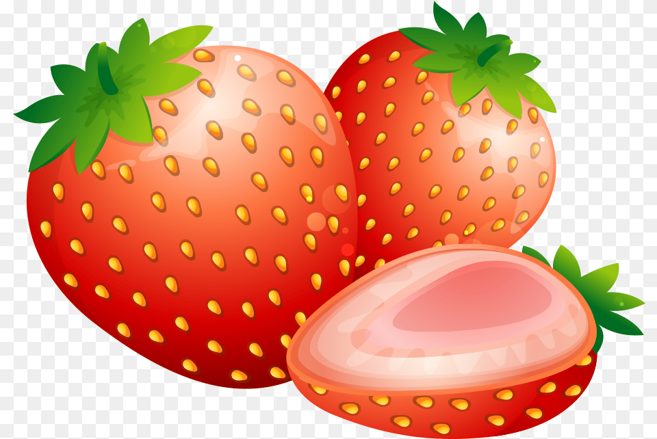 Strawberries Clipart Lemon Fruit Strawberry, Berry, Food, Plant, Produce Free Png Download