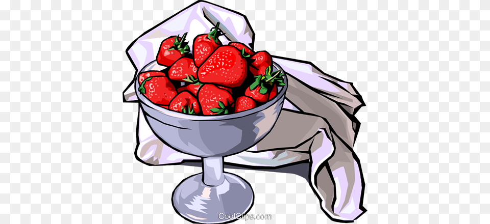 Strawberries In A Bowl Royalty Vector Clip Art Strawberries, Berry, Food, Fruit, Plant Free Png Download
