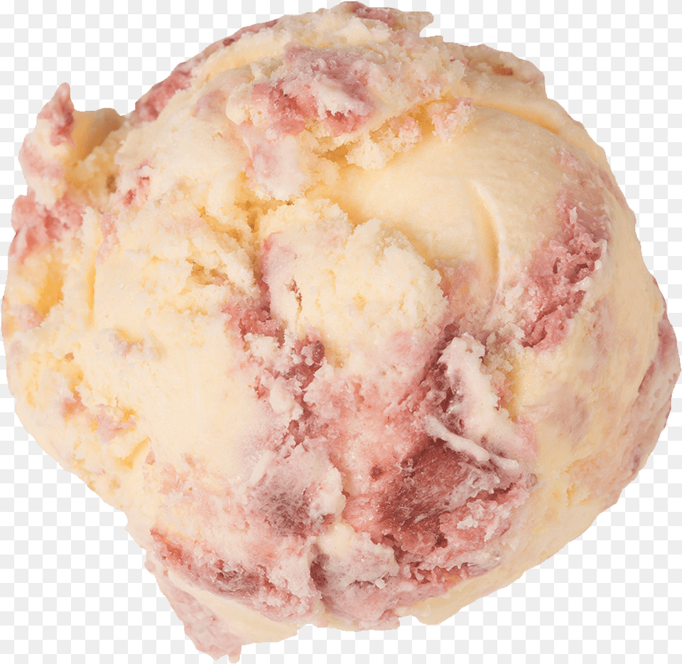Strawberries In Clotted Scoop Marshfield Strawberry Clotted Cream, Dessert, Food, Ice Cream, Frozen Yogurt Png Image