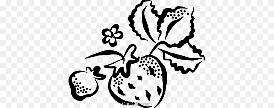 Strawberries Royalty Vector Clip Art Illustration, Stencil, Berry, Produce, Food Png Image