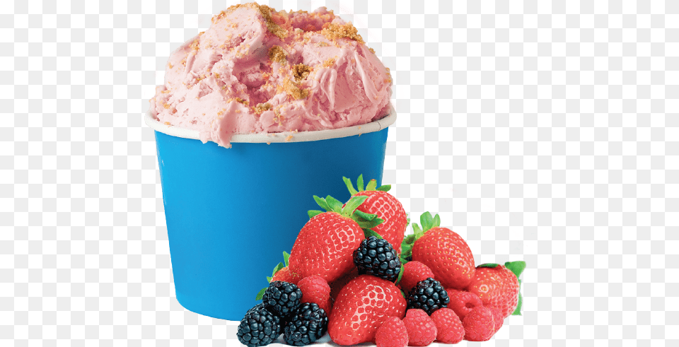 Strawberry, Cream, Dessert, Food, Ice Cream Png Image