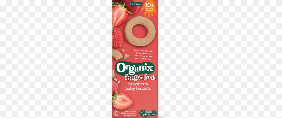 Strawberry Baby Biscuits Organix Baby Biscuits, Advertisement, Produce, Plant, Fruit Png Image