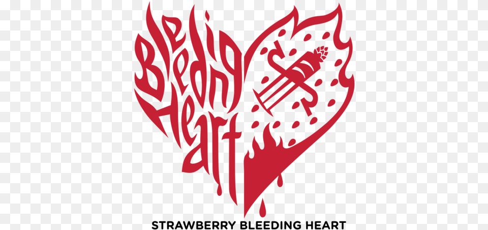 Strawberry Bleeding Heart Second Self Beer Company, Calligraphy, Handwriting, Text, Dynamite Free Png
