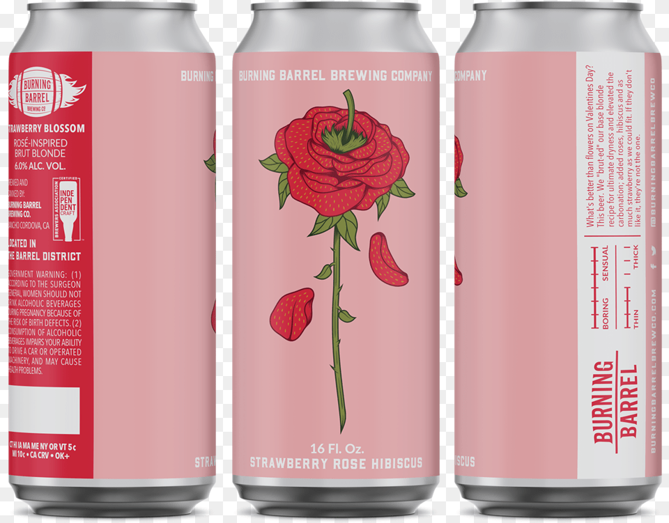 Strawberry Blossom 3 Can Mockup Bottle, Tin, Flower, Plant, Rose Free Png