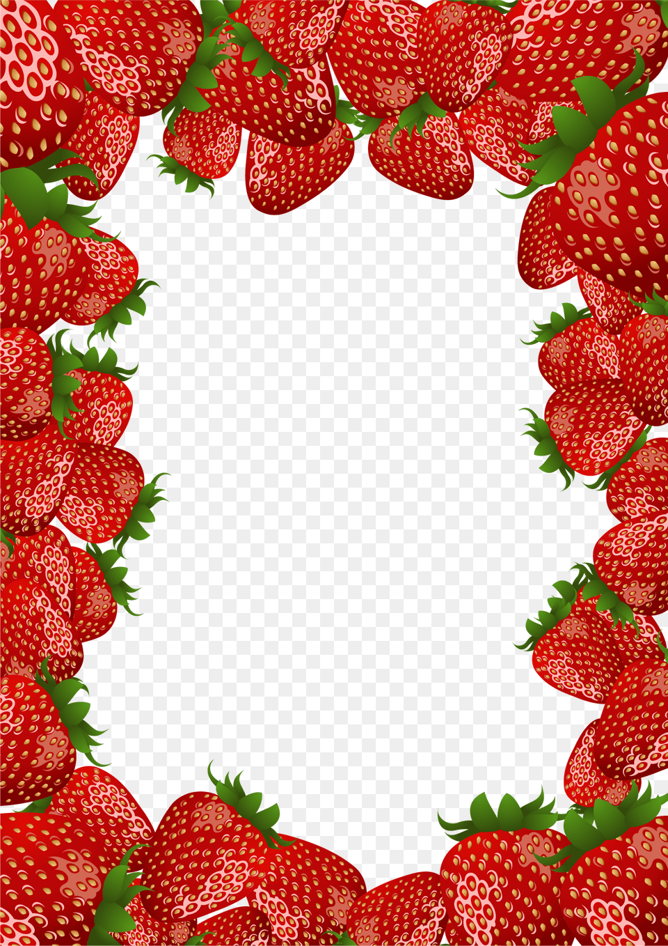 Strawberry Border Clipart Strawberries Frame, Berry, Food, Fruit, Plant Free Png