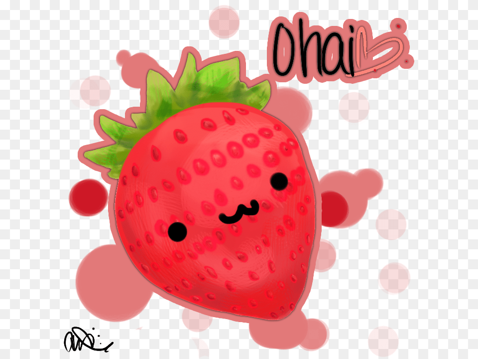 Strawberry By Chibbur Cute Strawberry Drawing, Berry, Food, Fruit, Plant Free Transparent Png