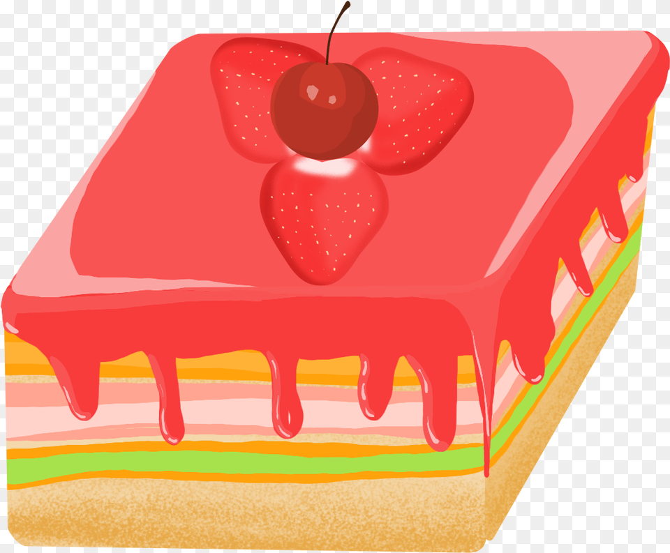 Strawberry Cake, Cream, Dessert, Food, Icing Free Transparent Png