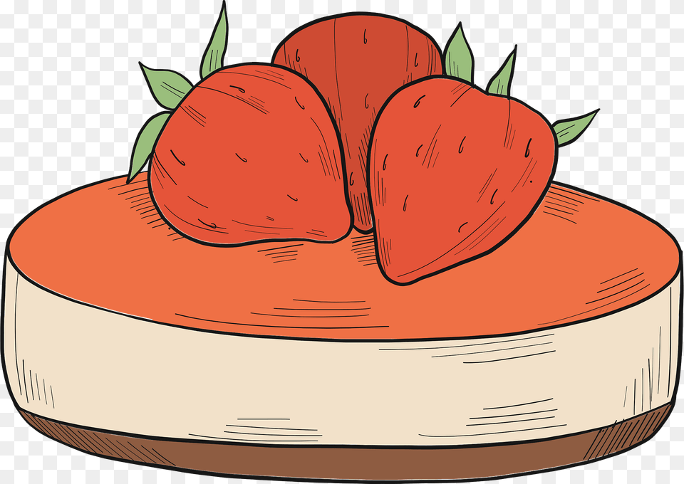 Strawberry Cake Clipart, Berry, Produce, Plant, Fruit Png Image
