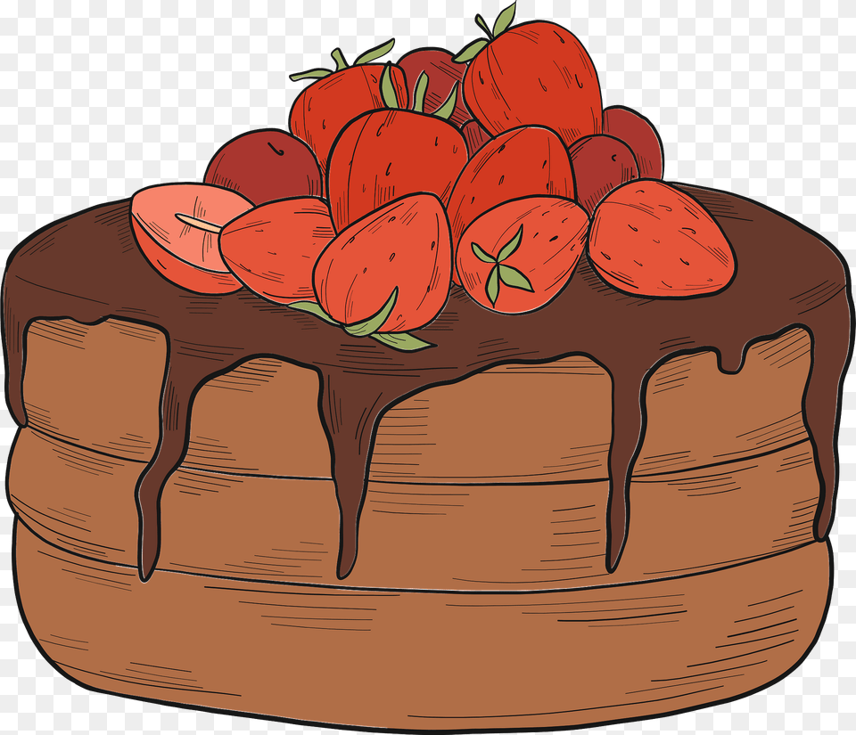 Strawberry Cake Clipart, Birthday Cake, Cream, Dessert, Food Free Png Download