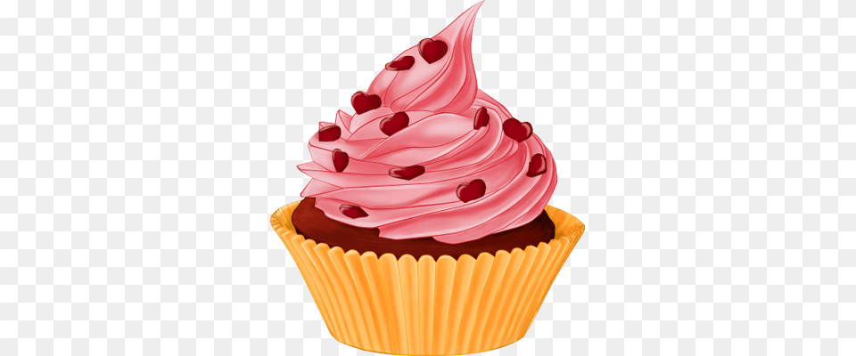 Strawberry Cake Slice, Birthday Cake, Cream, Cupcake, Dessert Free Png