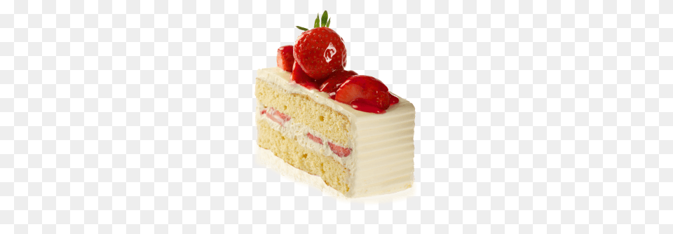 Strawberry Cake Slice, Food, Birthday Cake, Cream, Dessert Png Image