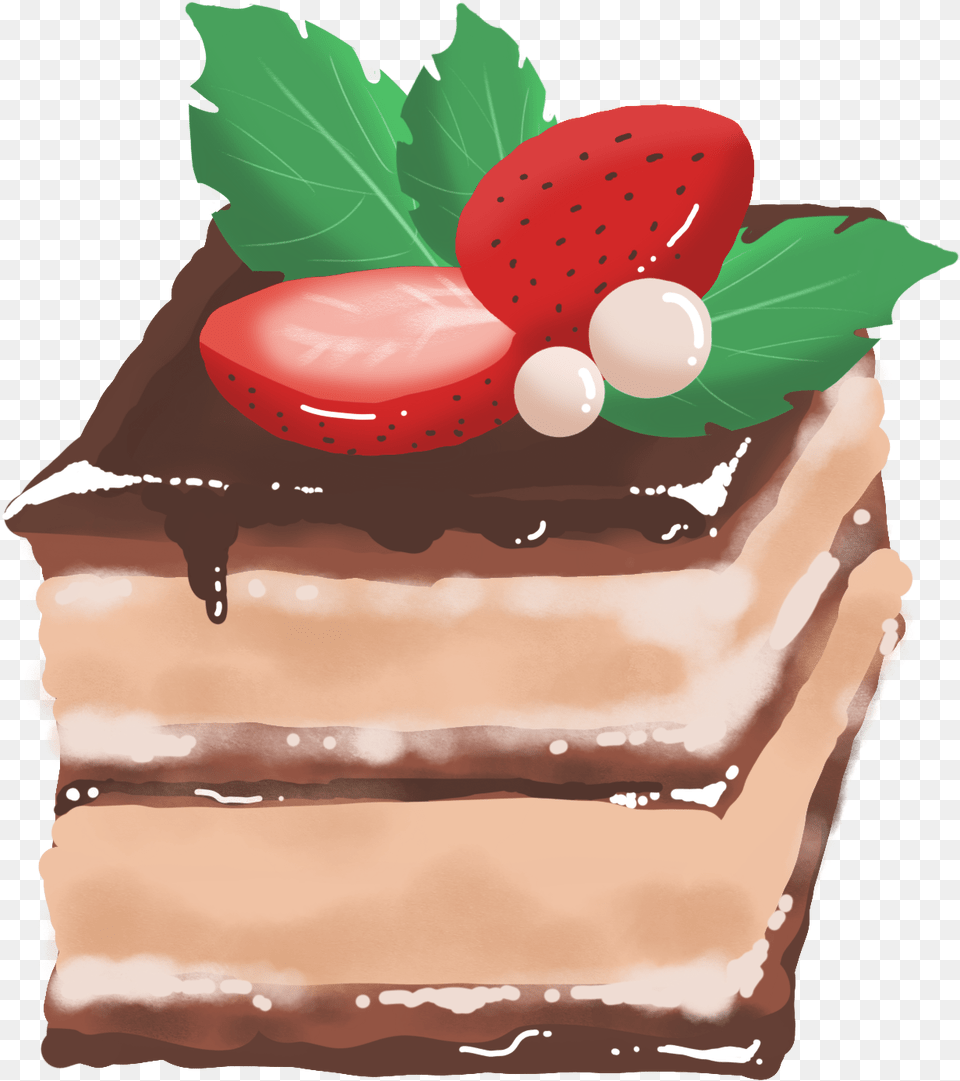 Strawberry Chocolate Cake And Psd Cake, Torte, Birthday Cake, Cream, Dessert Png Image