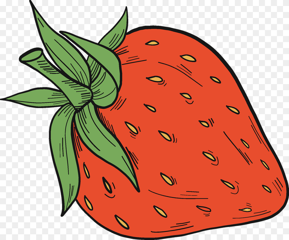 Strawberry Clipart, Berry, Food, Fruit, Plant Png Image
