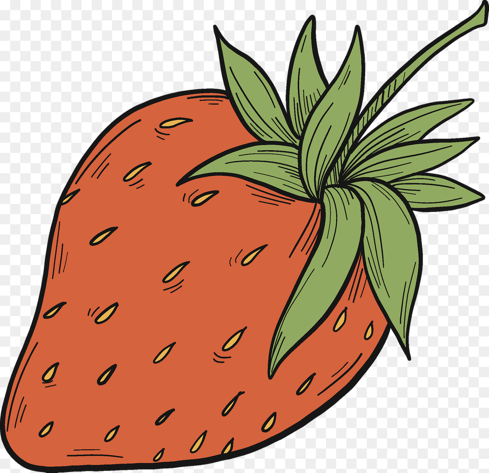 Strawberry Clipart, Berry, Food, Fruit, Plant Png Image