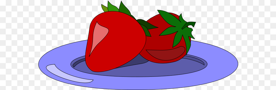 Strawberry Clipart Apple Plate Of Fruit Clipart, Berry, Food, Plant, Produce Free Transparent Png