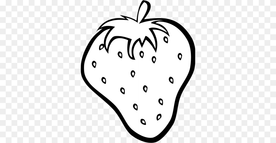 Strawberry Clipart Black And White, Fruit, Berry, Produce, Plant Png Image