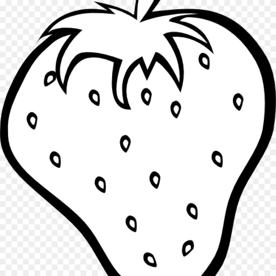 Strawberry Clipart Black And White Strawberry Clipart, Berry, Produce, Food, Fruit Free Png