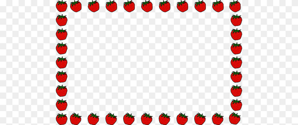 Strawberry Clipart Border, Berry, Food, Fruit, Plant Png Image