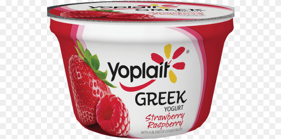 Strawberry Clipart Clear Background 32 Oz Yoplait Yogurt, Dessert, Food, Produce, Plant Free Png Download