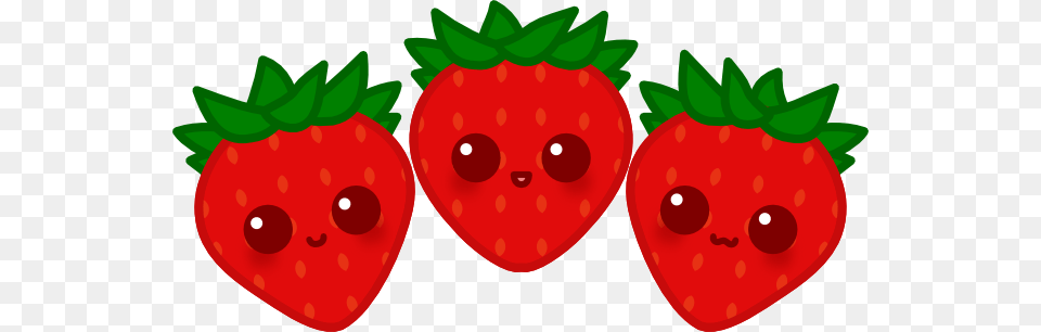 Strawberry Clipart Kawaii, Berry, Food, Fruit, Plant Free Png Download